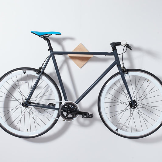 Minimalist Bike Shelf in Maple