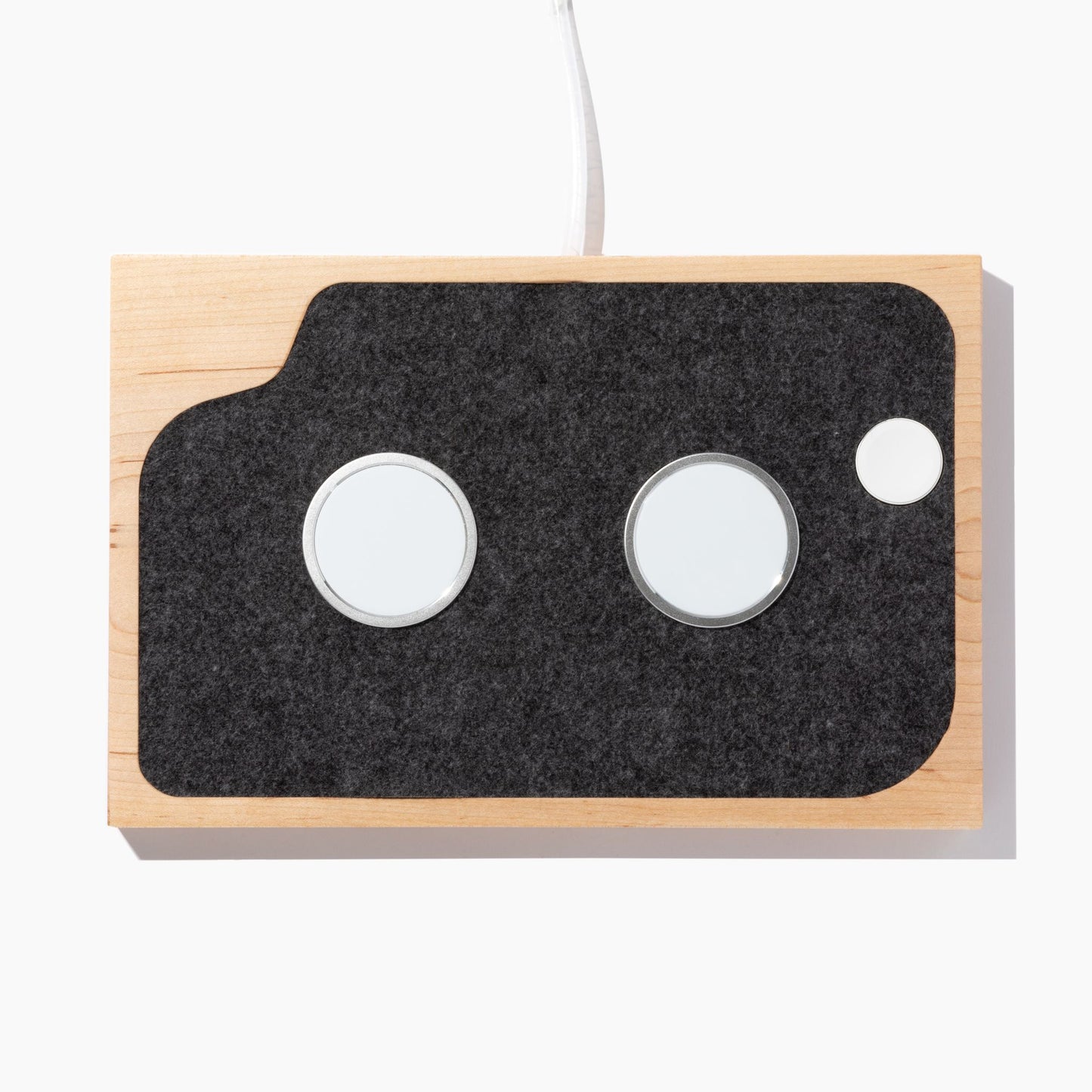 Customizable Docking Station for 1-4 Devices in Maple