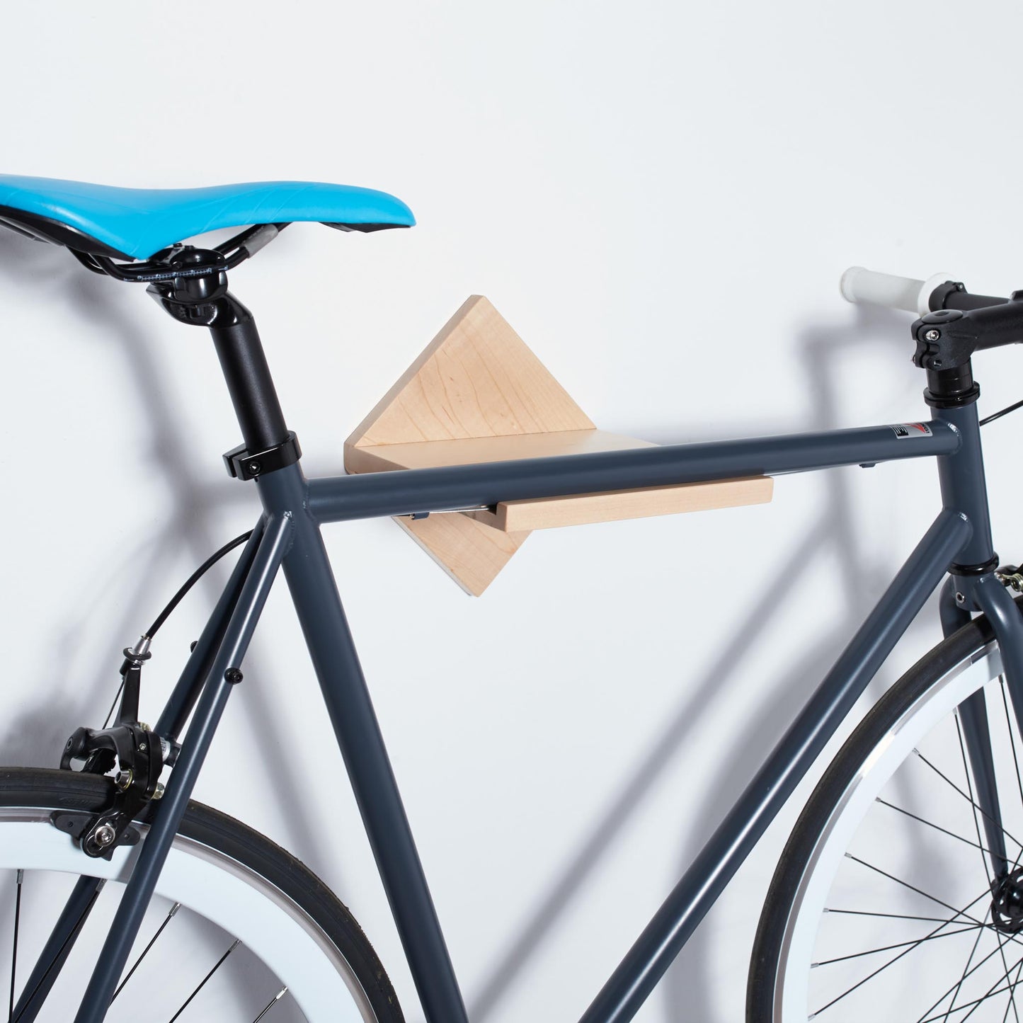 Minimalist Bike Shelf in Maple